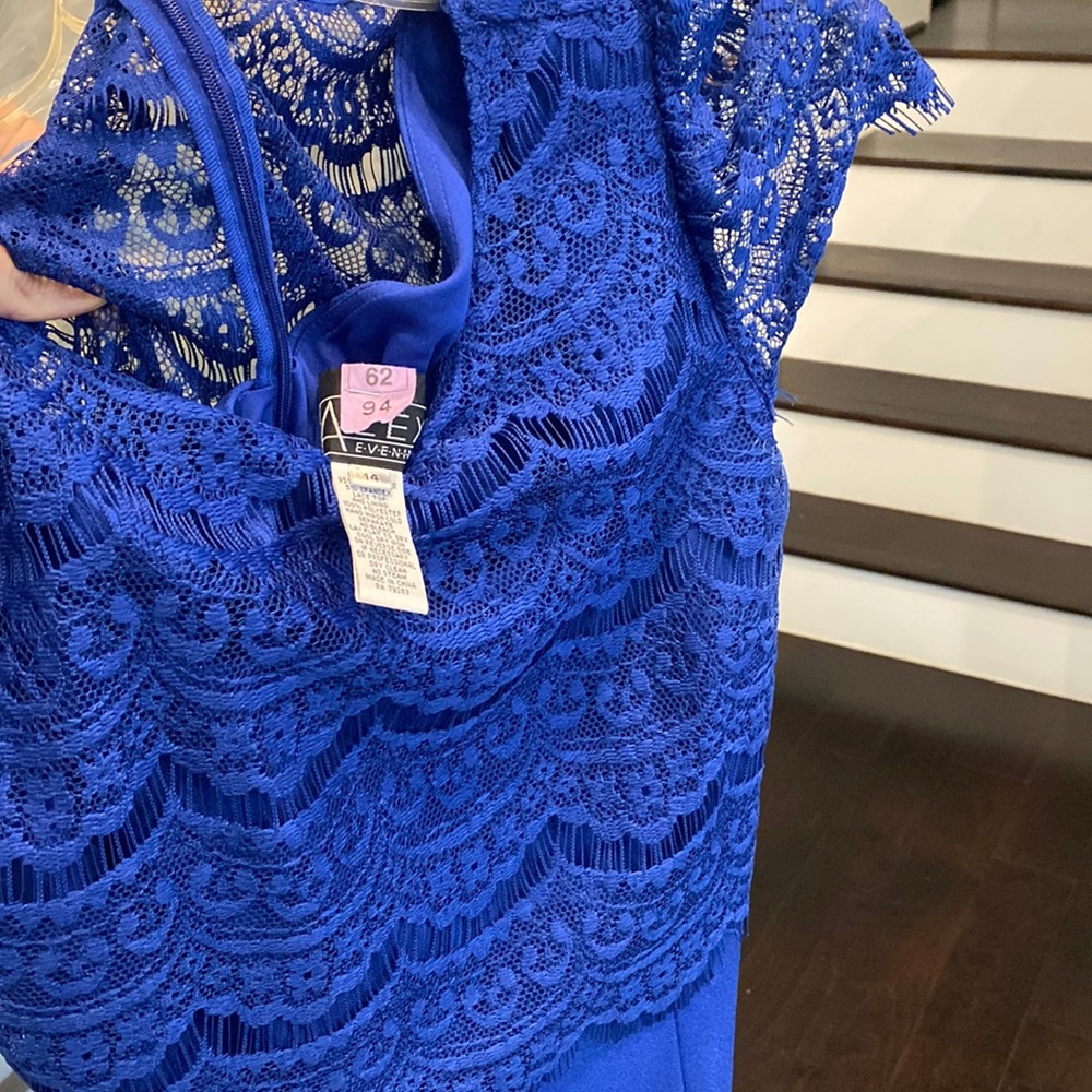 Alex Evenings Blue Dress, Long - Picture 3 of 6